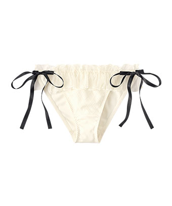 シアーチェック ひも ハーフバックショーツ