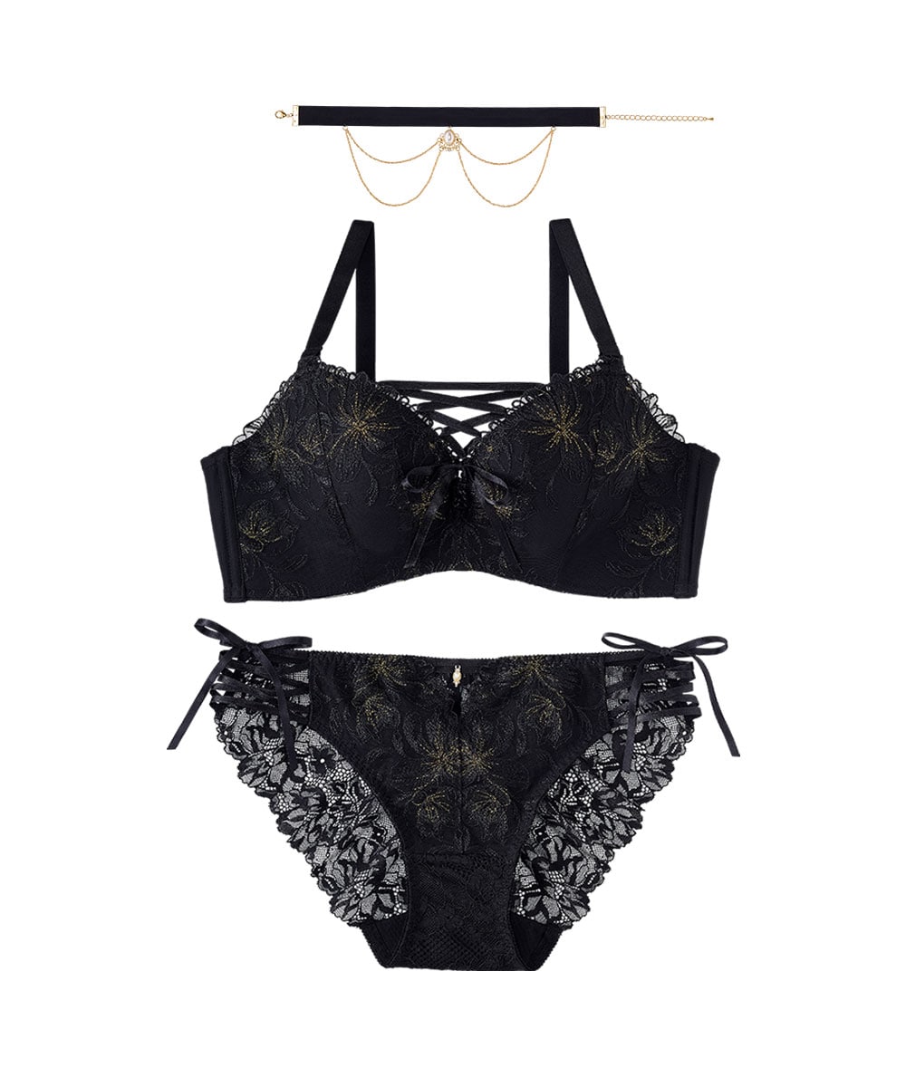 パールチョーカー 超盛ブラ(R) ブラジャー&ショーツ- aimerfeel