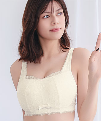小さく見せる ノンワイヤー 単品ブラジャー (グラマーサイズ)