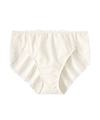 レース深ばき 綿混 プレーンショーツ
