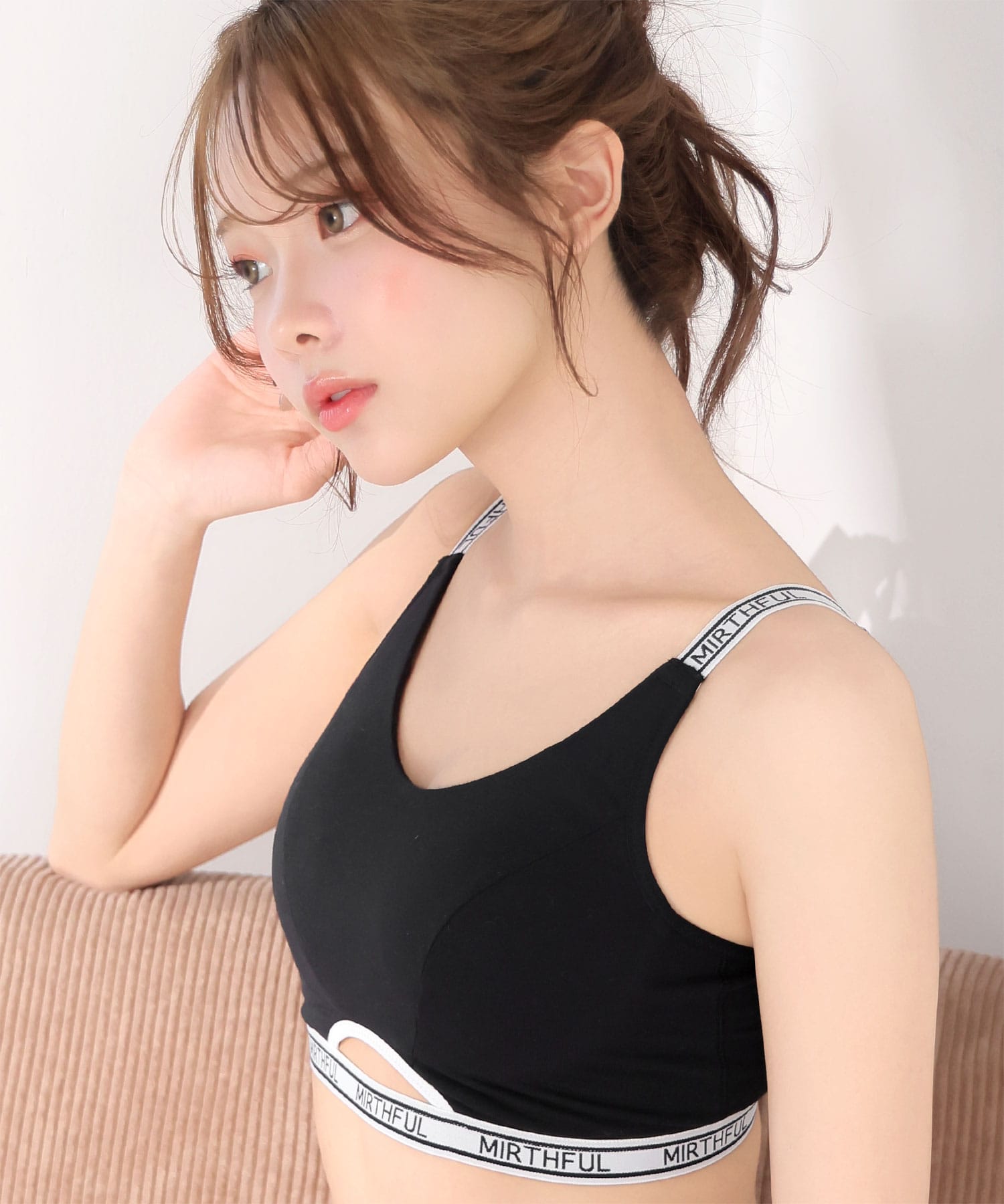 ノヴァベル 綿混 ノンワイヤー ブラジャー&ショーツ