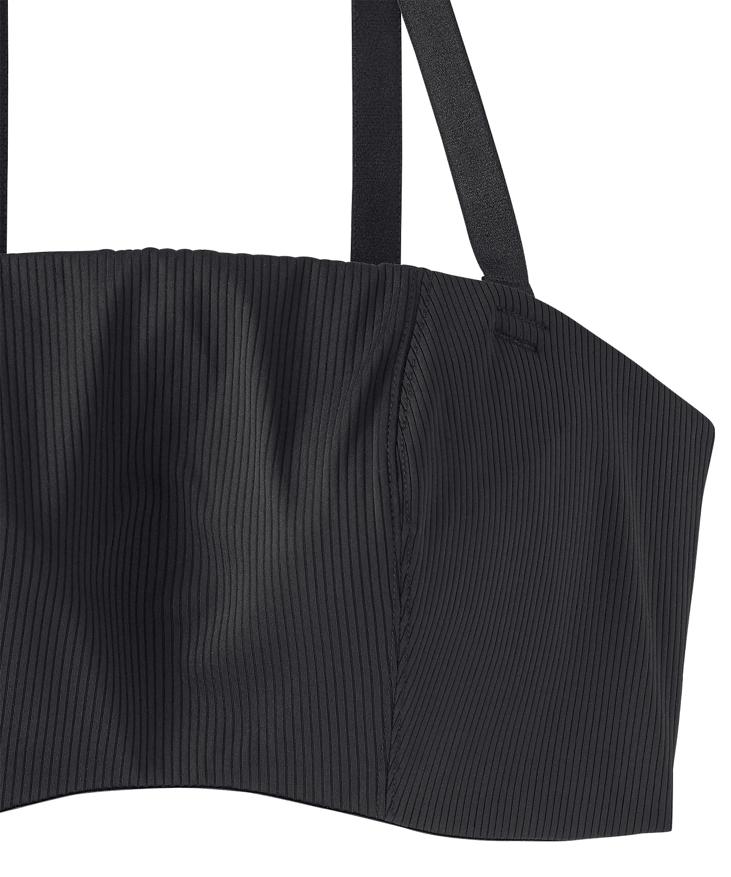 リブ 2WAY 谷間カバー 脇高 単品ブラジャー (FGHカップ)