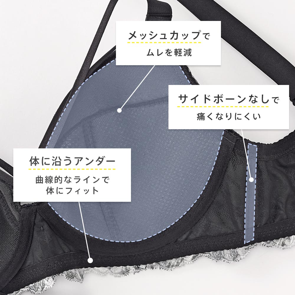 フラワー バタフライコード ブラジャー&ショーツ (FGHカップ)