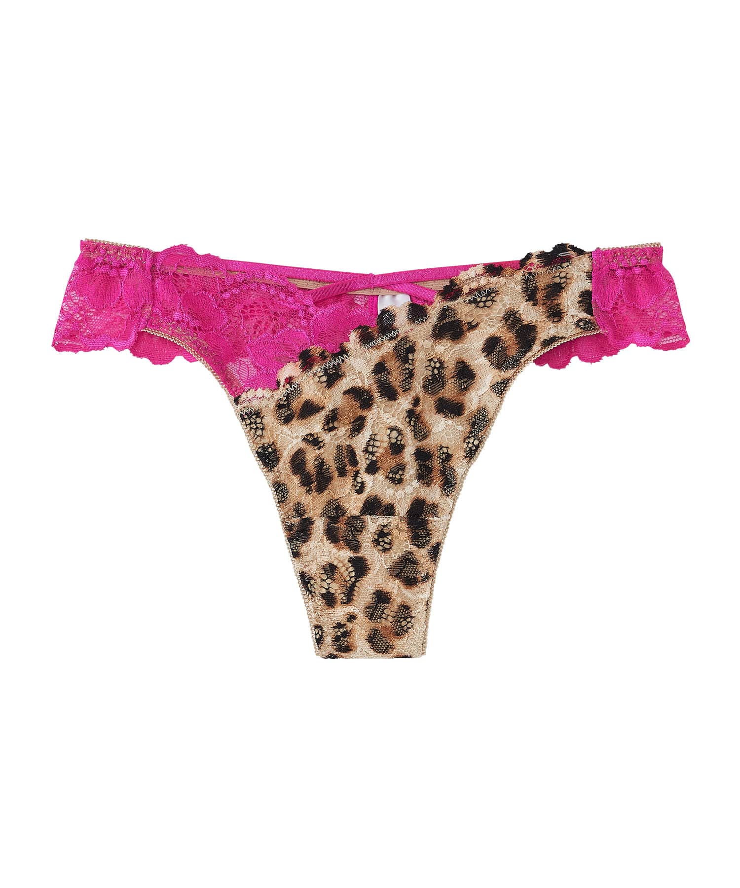 ヒョウ カシュクールレース Tバックショーツ