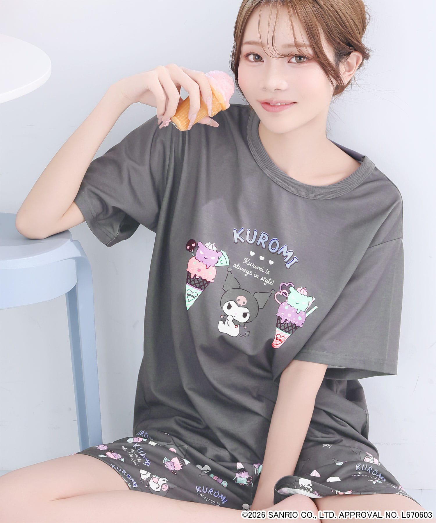 クロミ サマー 半袖 上下セット:MODEL:168cm/SIZE:M