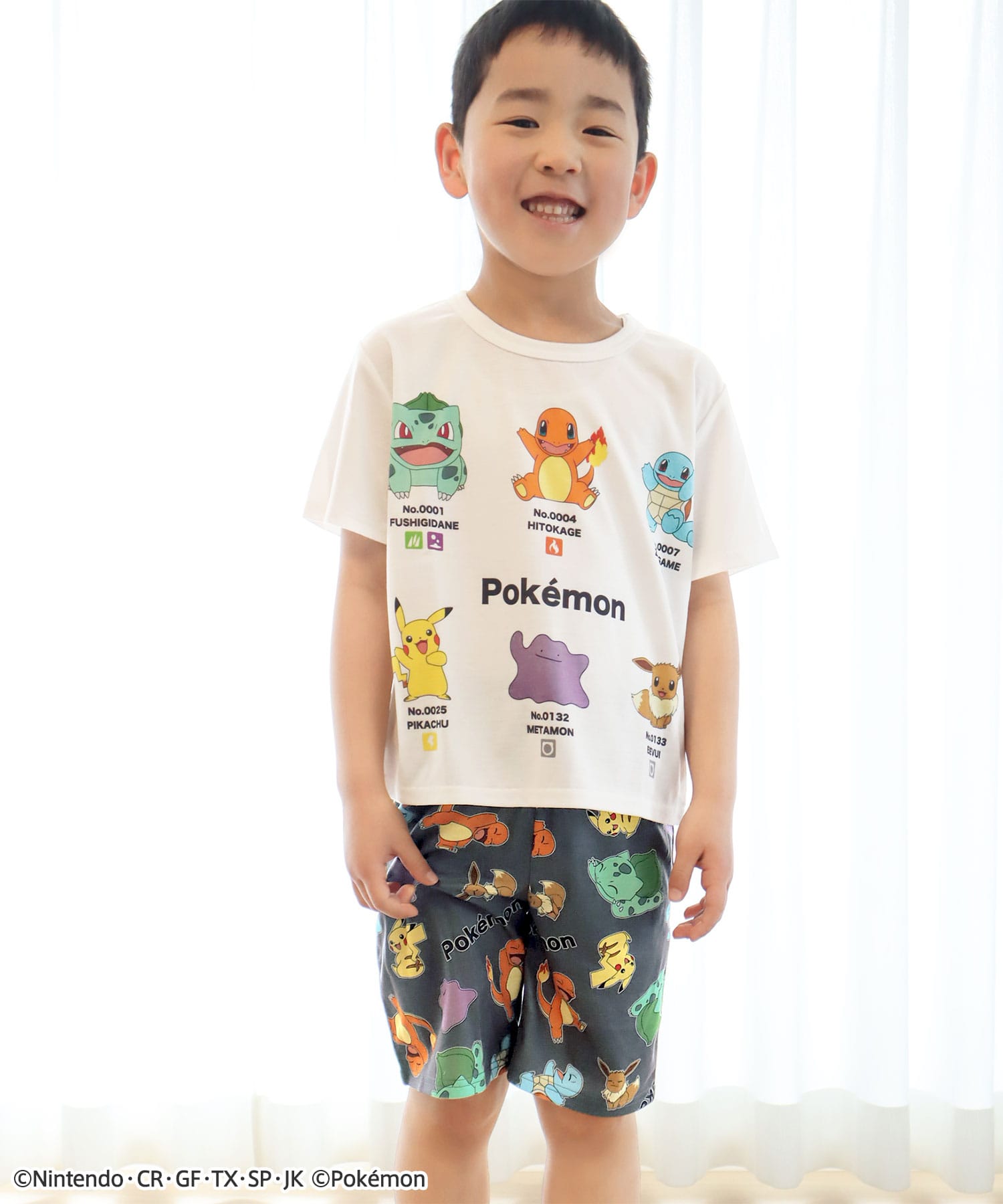 ポケモン プリント キッズ 半袖 上下セット:MODEL:119㎝/SIZE:110cm