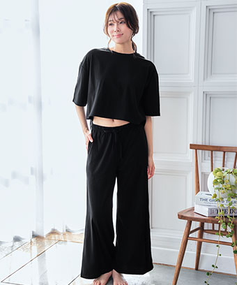 【アウトレット】綿100% 接触冷感 半袖 上下セット