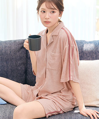 パイル ライン 半袖 上下セット