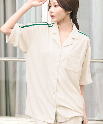 パイル ライン 半袖 上下セット