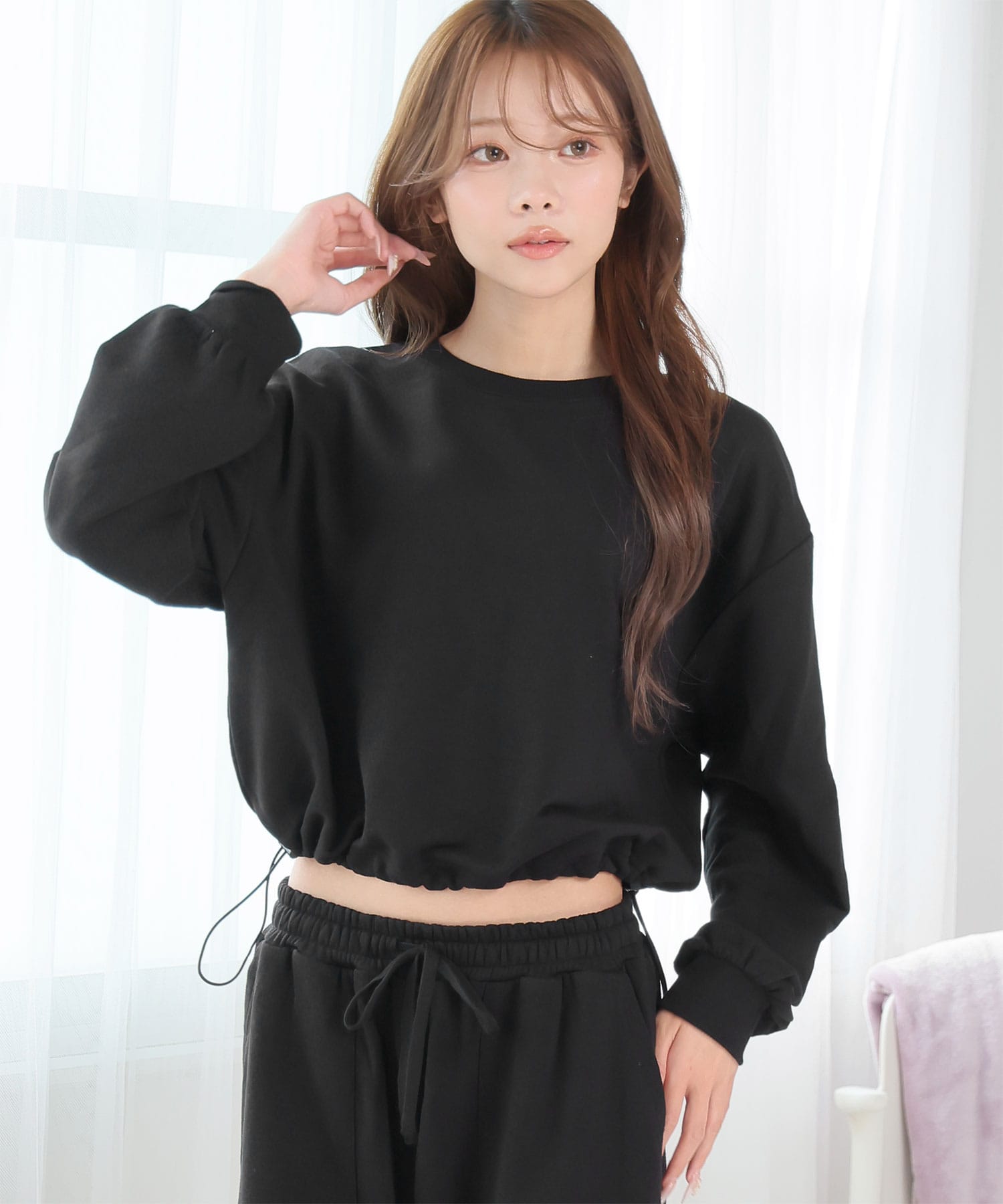 ビッグポケット スウェット 長袖 上下セット:MODEL:168cm/SIZE:M