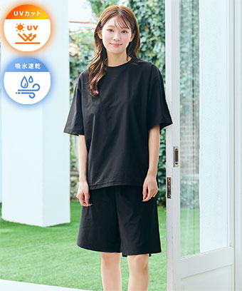 UVカット メッシュ 半袖 上下セット