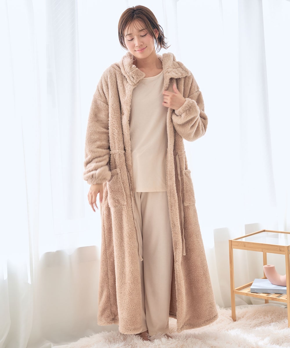 【WEB限定】首まであったか 長袖 着る毛布