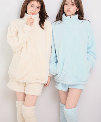 ルームソックス付き フリース ショートパンツ 3点セット