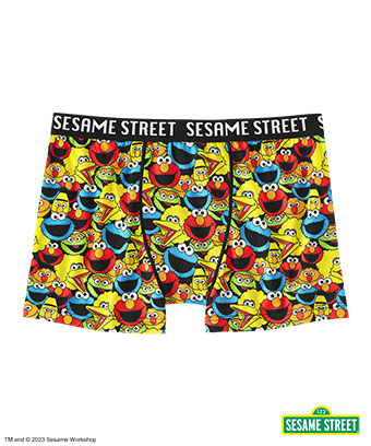 セサミストリート 総柄 メンズ ボクサーショーツ (Sesame Street)