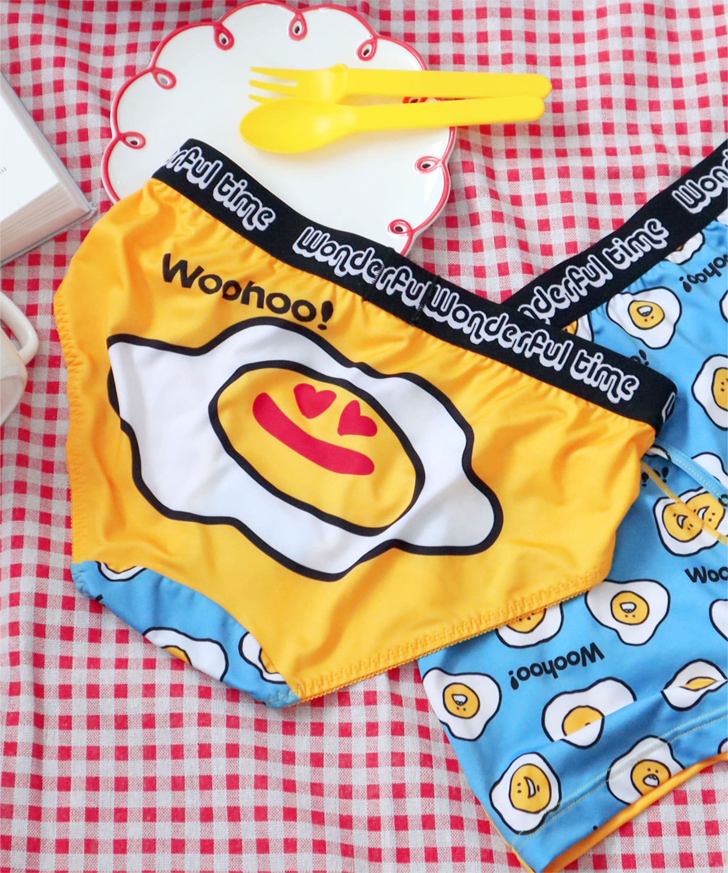 目玉焼き柄 プレーンショーツ