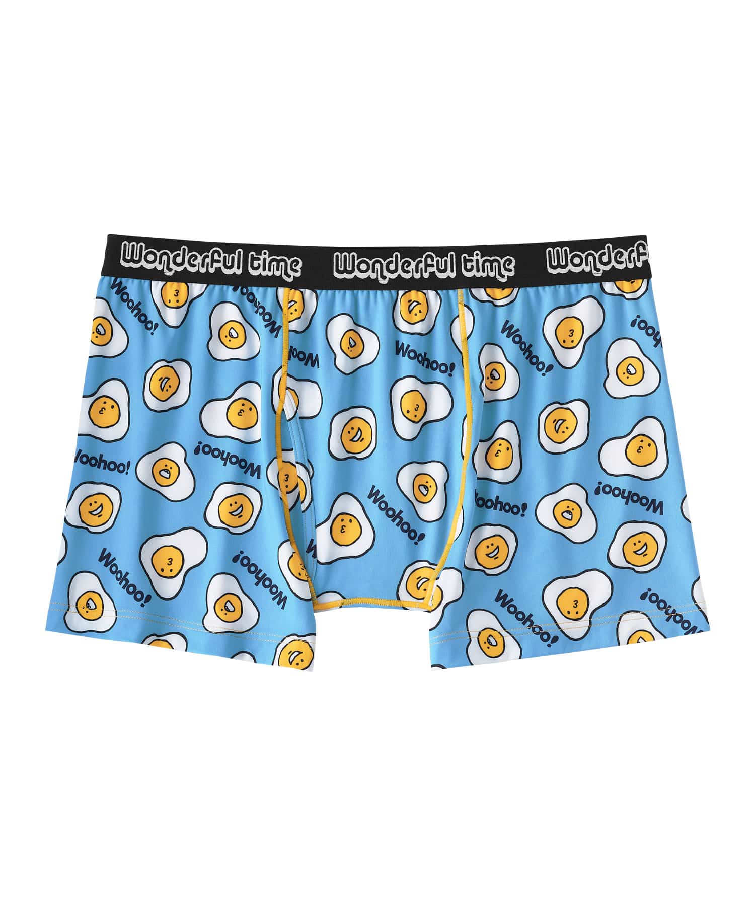 目玉焼き柄 メンズ ボクサーショーツ (前開き)