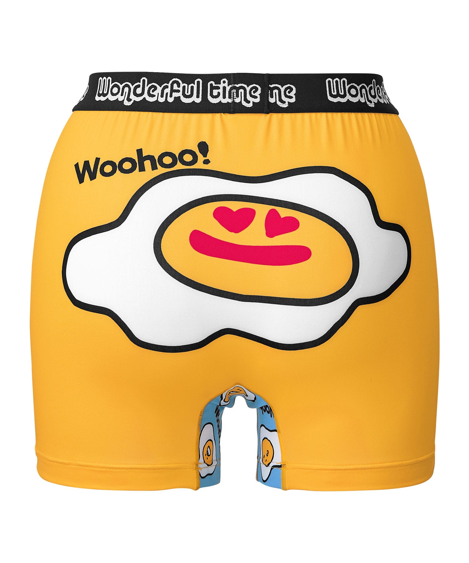 目玉焼き柄 メンズ ボクサーショーツ (前開き)