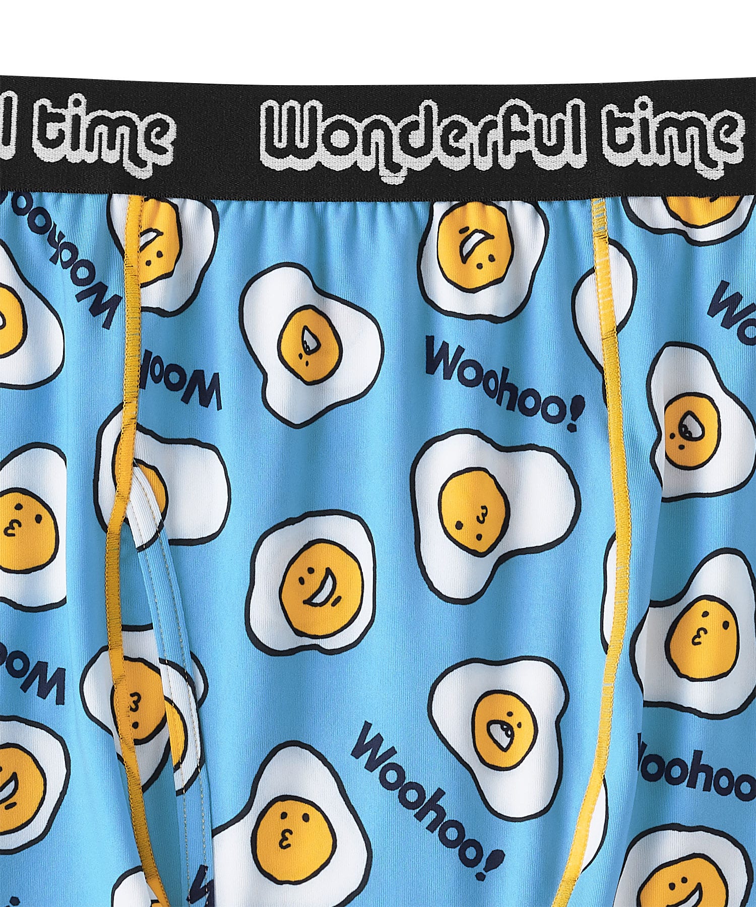 目玉焼き柄 メンズ ボクサーショーツ (前開き)