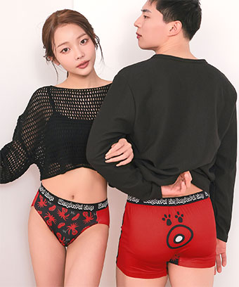 たこさんウインナー柄 プレーンショーツ