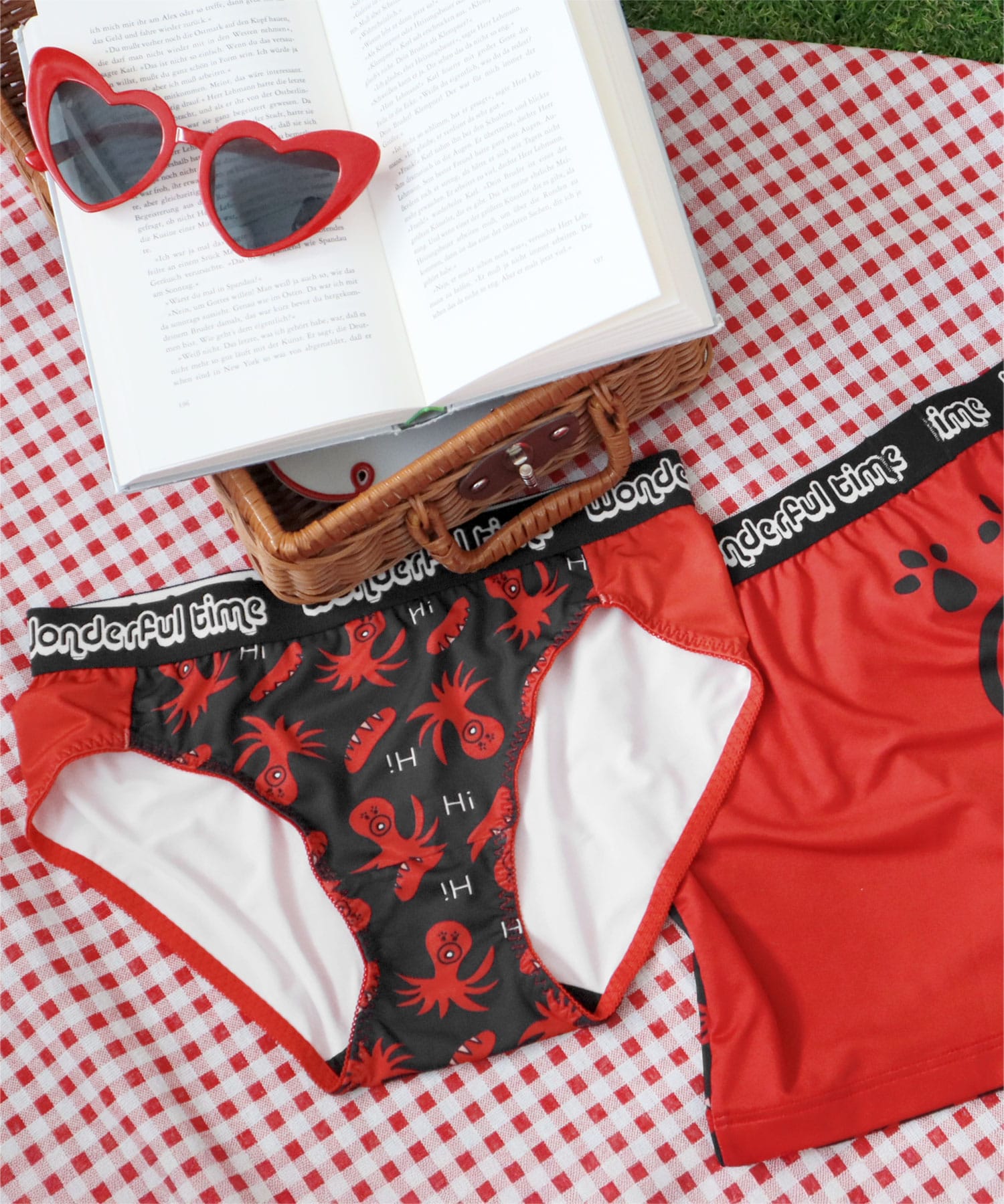 たこさんウインナー柄 プレーンショーツ