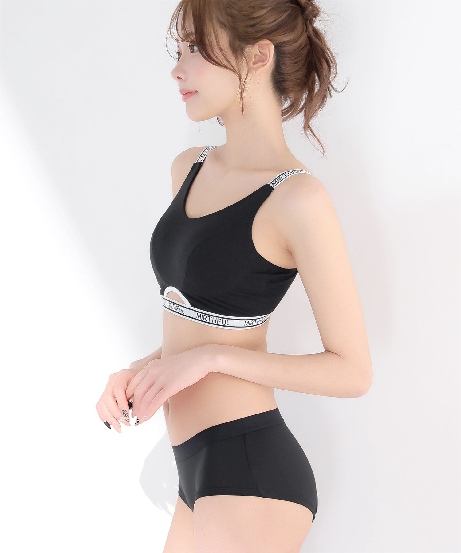 太ゴム シンプル ベーシック ヒップハング サニタリーショーツ