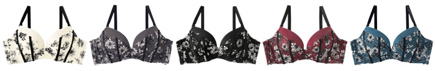 モノトーン フラワーレース 超盛ブラ(R) 単品ブラジャー