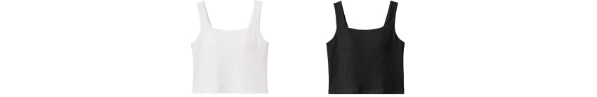 コットンワッフル ノンワイヤー ブラトップ