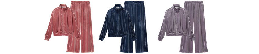 シャイニーベロア 長袖 上下セット