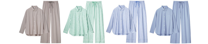 【アウトレット】綿100% シャツパジャマ 長袖 上下セット (男女兼用サイズ)