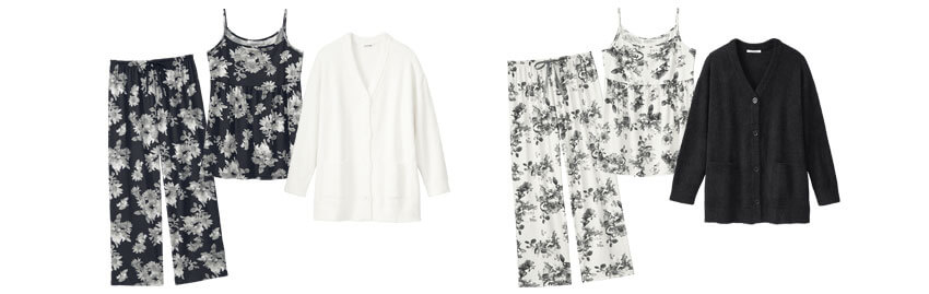 キャミソール ニットカーディガン付き 長袖 3点セット