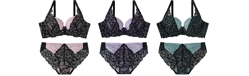 エレガントチュール バーレスク脇高ブラ(R) ブラジャー&ショーツ