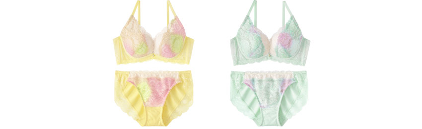 マーメイドグラデ カシュクールレース脇高ブラ(R) ブラジャー&ショーツ
