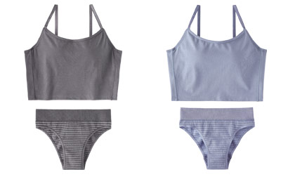 フロントホック ブラトップ ノンワイヤー 超盛ブラ(R) ブラジャー&ハーフバックショーツ