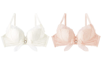 パールリボン 盛れる ノンワイヤー 単品ブラジャー