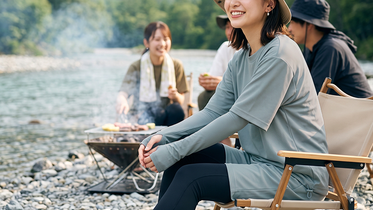 【キャンプ編】虫も紫外線も気になる日に。アウトドア仕様の快適アレンジ