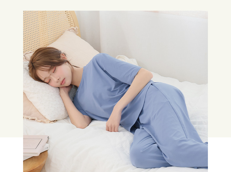 リブモールニット 腹巻付き 長袖 上下セットのクリーム