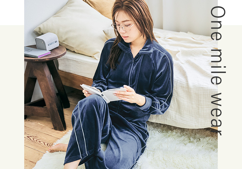 ベーシック ストレッチ ソフトボア 長袖 上下セット チャコールグレー