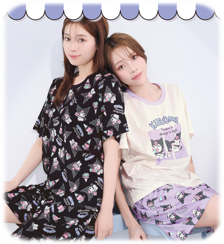 aimerfeelとサンリオキャラクターズ「クロミ」とのコラボ商品！親子おそろいで楽しめる夏物ルームウェアです。