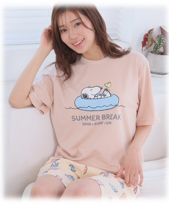 コットン混素材のさらっとした肌触りとやわらかで心地よい着心地