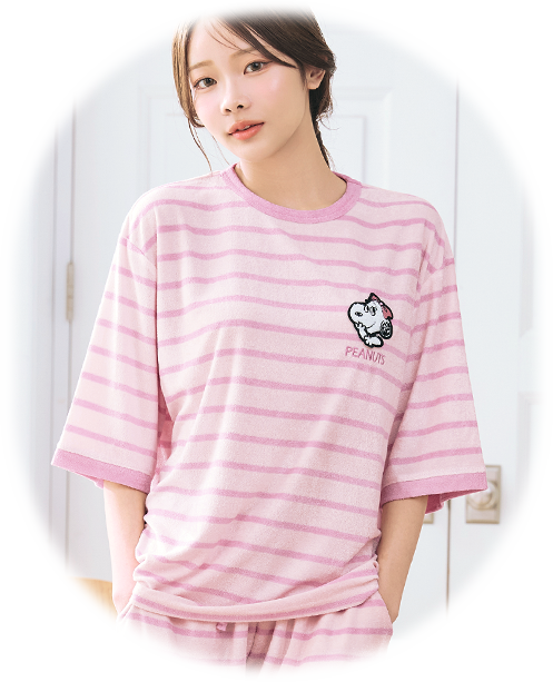 爽やかなボーダー柄で、見た目にも涼しげな印象