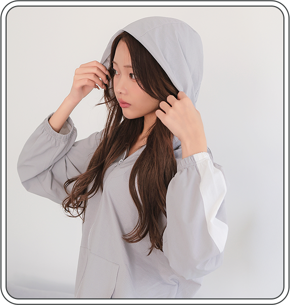 UVカット メッシュ フルジップパーカ 長袖 上下セット 商品番号：1832279