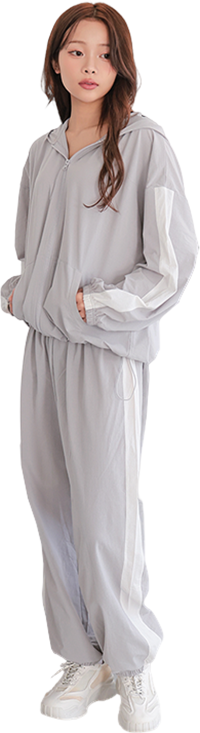 UVカット メッシュ フルジップパーカ 長袖 上下セット 商品番号：1832279