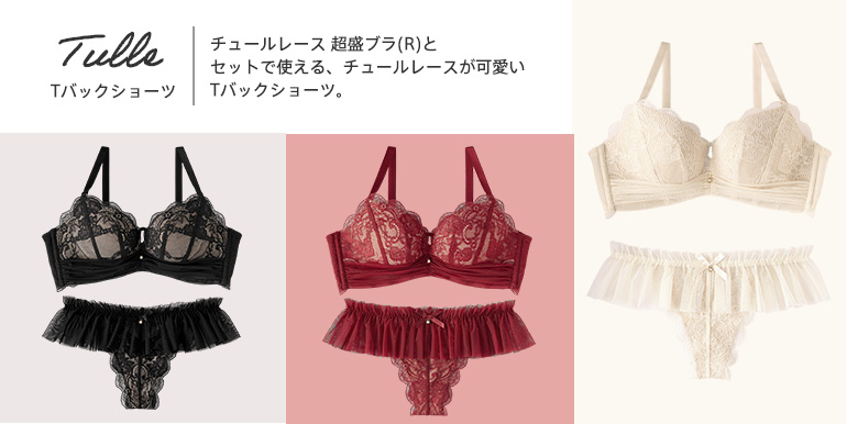 カシュクールレース Tバックショーツ サイドからバックスタイルまでレースをふんだんに使用した、上品なTバックショーツ