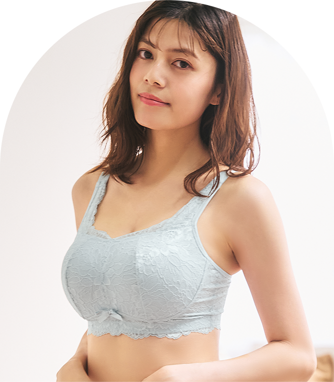 やわらかノンワイヤーで大きな胸も「垂れ見えしない」小さく見せる ノンワイヤー 単品ブラジャー (グラマーサイズ) サックス/SX