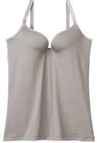 リッチバストキャミソールブラのシルバーグレー