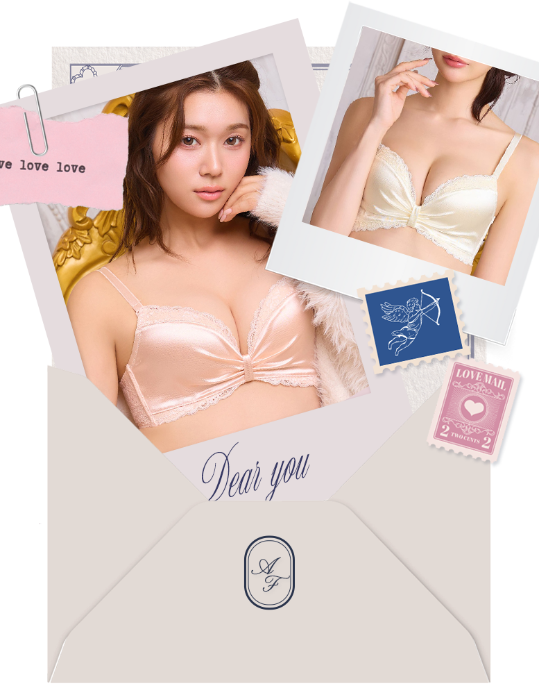 光沢と艶のあるサテン素材とストレッチレースを組み合わせた、エレガントでSEXYな仕上がりの超盛ブラ(R)