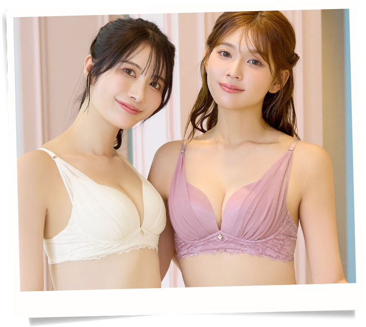 楽なのにふっくらキレイ胸をかなえる「aimerfeel 楽ブラ(R)」から、光沢感のある生地にチュールを重ねた透明感のあるデザインのブラジャー&ショーツセット