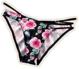 ローズ柄 ハーフバックショーツ