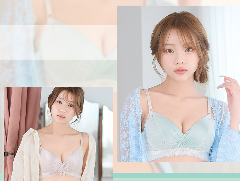 モノトーンフラワー カシュクールレース脇高ブラ&reg;
