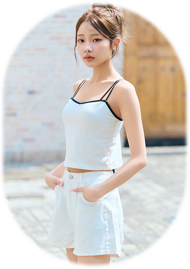 バイカラーがおしゃれなブラトップ
